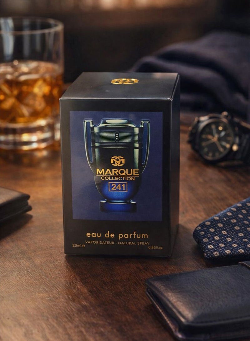 MARQUE COLLECTION Woody Aromatic Eau de Parfum 25ml for Men | Marque Collection No. 241 | Long Lasting Men’s Perfume with Fresh Citrus, Spicy & Warm Woody Notes